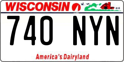 WI license plate 740NYN