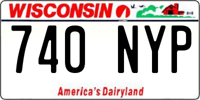 WI license plate 740NYP