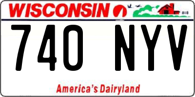 WI license plate 740NYV