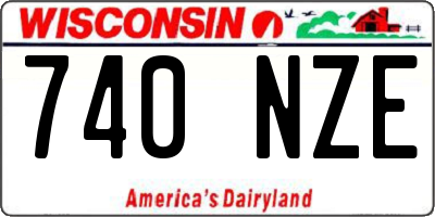 WI license plate 740NZE