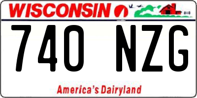 WI license plate 740NZG