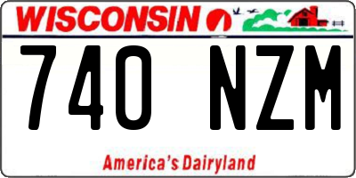 WI license plate 740NZM