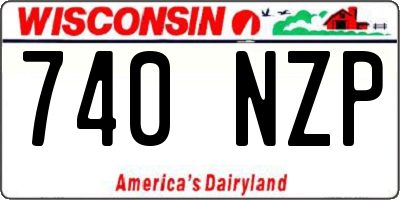 WI license plate 740NZP