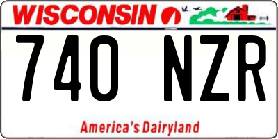 WI license plate 740NZR