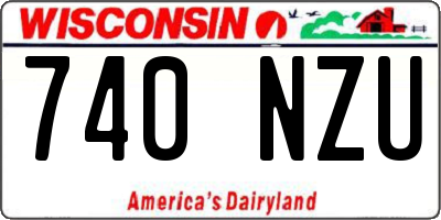 WI license plate 740NZU
