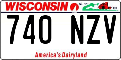WI license plate 740NZV