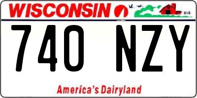 WI license plate 740NZY