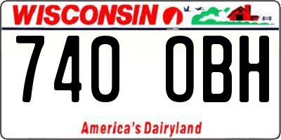 WI license plate 740OBH