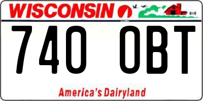 WI license plate 740OBT
