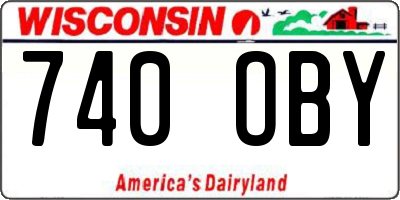 WI license plate 740OBY
