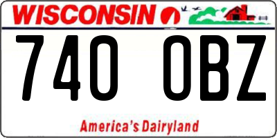 WI license plate 740OBZ