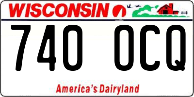 WI license plate 740OCQ