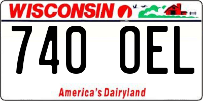 WI license plate 740OEL