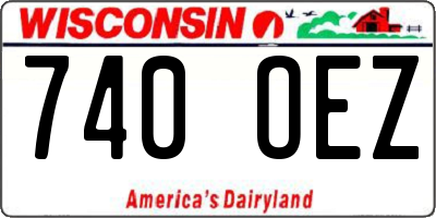 WI license plate 740OEZ