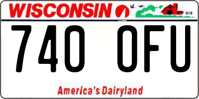 WI license plate 740OFU