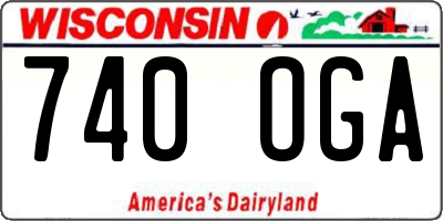 WI license plate 740OGA