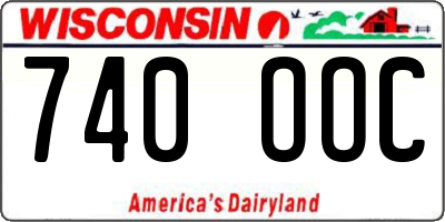 WI license plate 740OOC