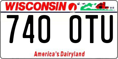 WI license plate 740OTU