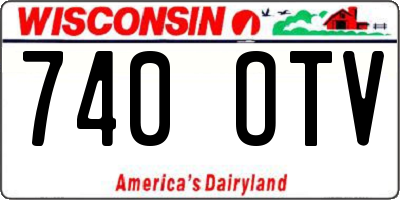 WI license plate 740OTV