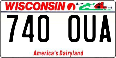 WI license plate 740OUA