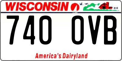 WI license plate 740OVB