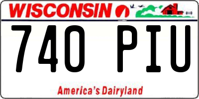 WI license plate 740PIU