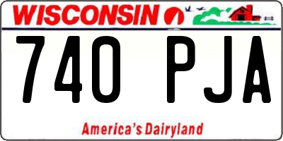 WI license plate 740PJA