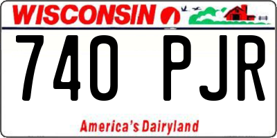 WI license plate 740PJR