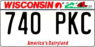 WI license plate 740PKC