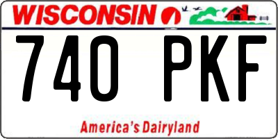 WI license plate 740PKF