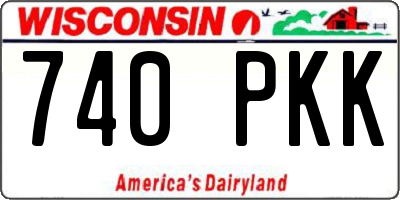 WI license plate 740PKK