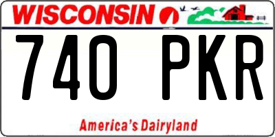 WI license plate 740PKR