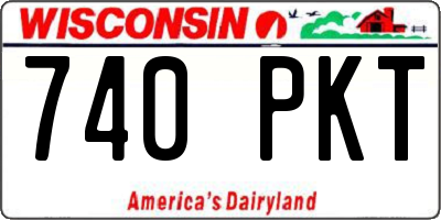 WI license plate 740PKT