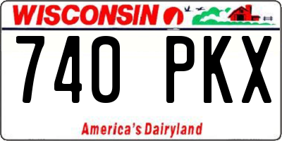 WI license plate 740PKX