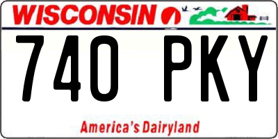 WI license plate 740PKY