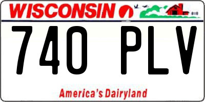 WI license plate 740PLV