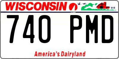 WI license plate 740PMD