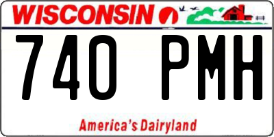 WI license plate 740PMH