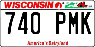 WI license plate 740PMK