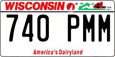 WI license plate 740PMM