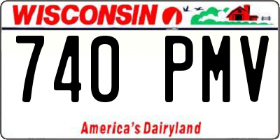 WI license plate 740PMV