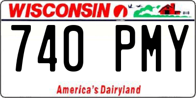 WI license plate 740PMY