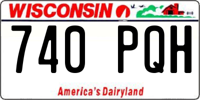 WI license plate 740PQH