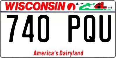 WI license plate 740PQU