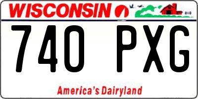 WI license plate 740PXG