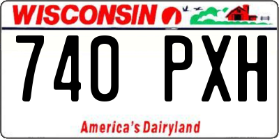 WI license plate 740PXH