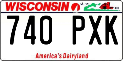 WI license plate 740PXK