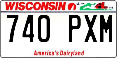 WI license plate 740PXM