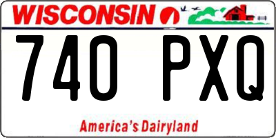 WI license plate 740PXQ