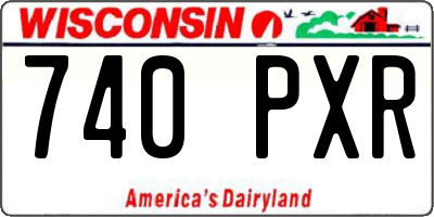 WI license plate 740PXR